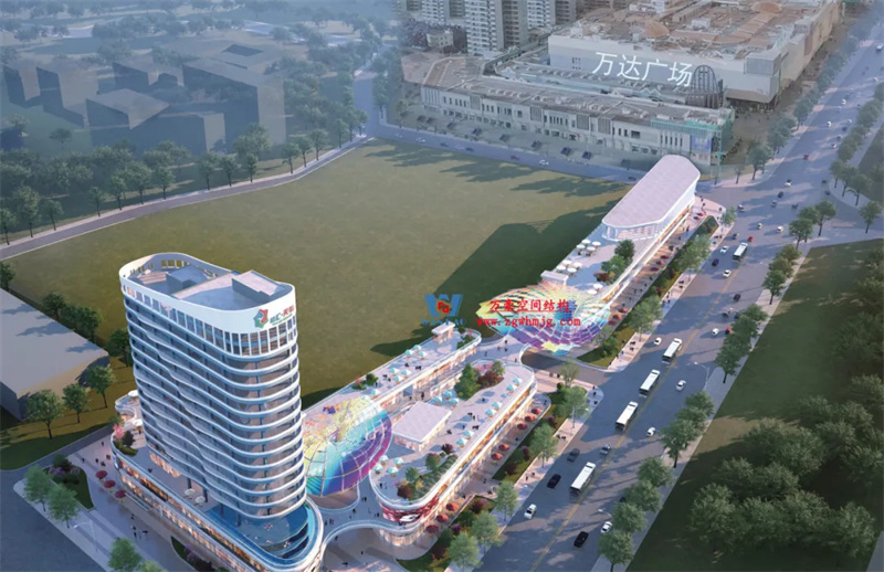 廣州茂名總匯天街商業街ETFE膜結構工程